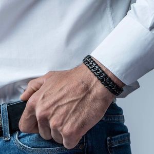 NWOT l Premium Genuine Leather Bracelet Black